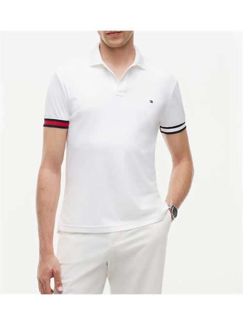 Polo slim fit in maglia di cotone fluido Tommy Hilfiger | MW0MW42743YBR.YBR